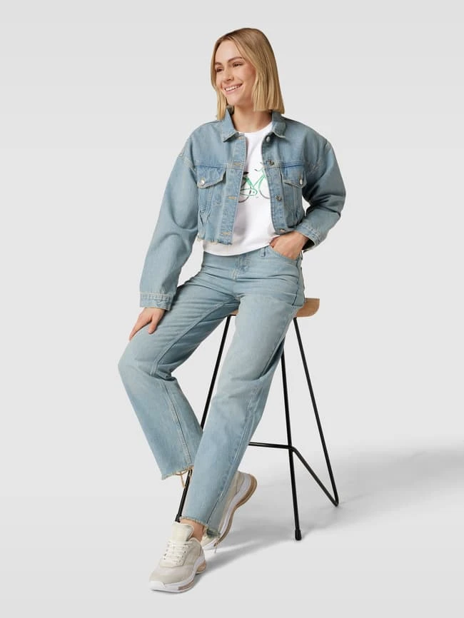 Jake*s Casual T-Shirt Mit Motiv-Print - Weiß