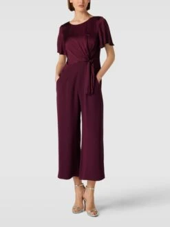 Christian Berg Cocktail Jumpsuit Mit Knoten-Detail - Bordeaux Rot