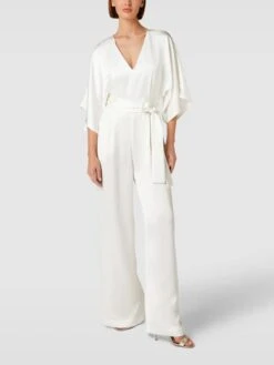 HUGO Jumpsuit Mit V-Ausschnitt Modell 'Kalaisa' - Offwhite