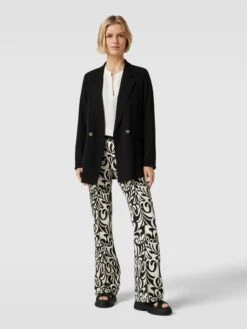 Cambio Hose Mit Allover-Print Modell 'Francis' - Schwarz