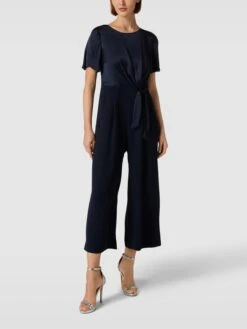 Christian Berg Cocktail Jumpsuit Mit Knoten-Detail - Marineblau Meliert