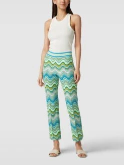 Cambio Hose In Strick-Optik Modell 'Rainee' - Mint