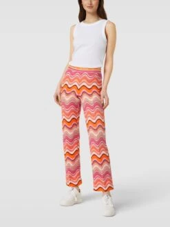 Cambio Hose In Strick-Optik Modell 'Rainee' - Pink