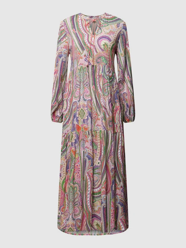 Emily Van Den Bergh Tunikakleid Aus Viskose Mit Allover-Muster Modell 'Paisley' - Pink