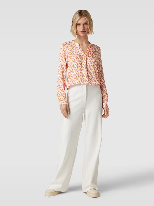 Emily Van Den Bergh Bluse Mit Allover-Muster Aus Reiner Viskose Modell 'Retro' - Pink